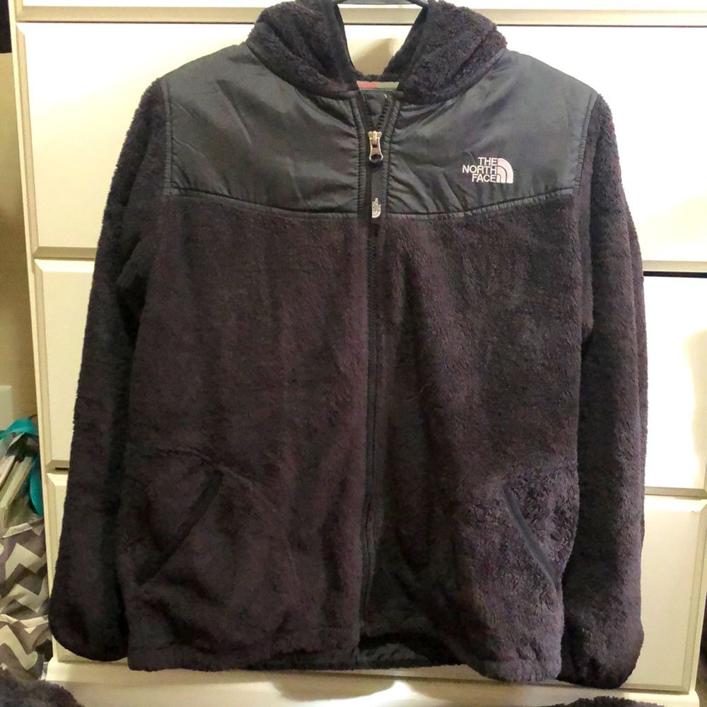 The North Face Black Fleece Zippered Jacket Girl’s XL